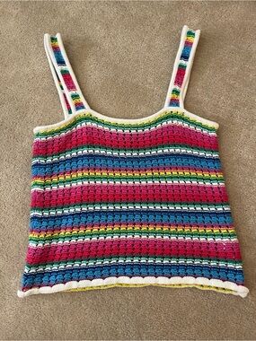 Women's GAP Multicolor Striped Knit Tank Top